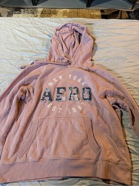 Aeropostale Mauve/Pink Logo Hoodie